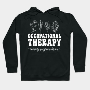 Groovy Aesthetic Floral Occupational Therapy Plaster Colors Hoodie